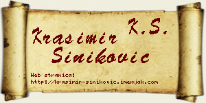Krasimir Šiniković vizit kartica